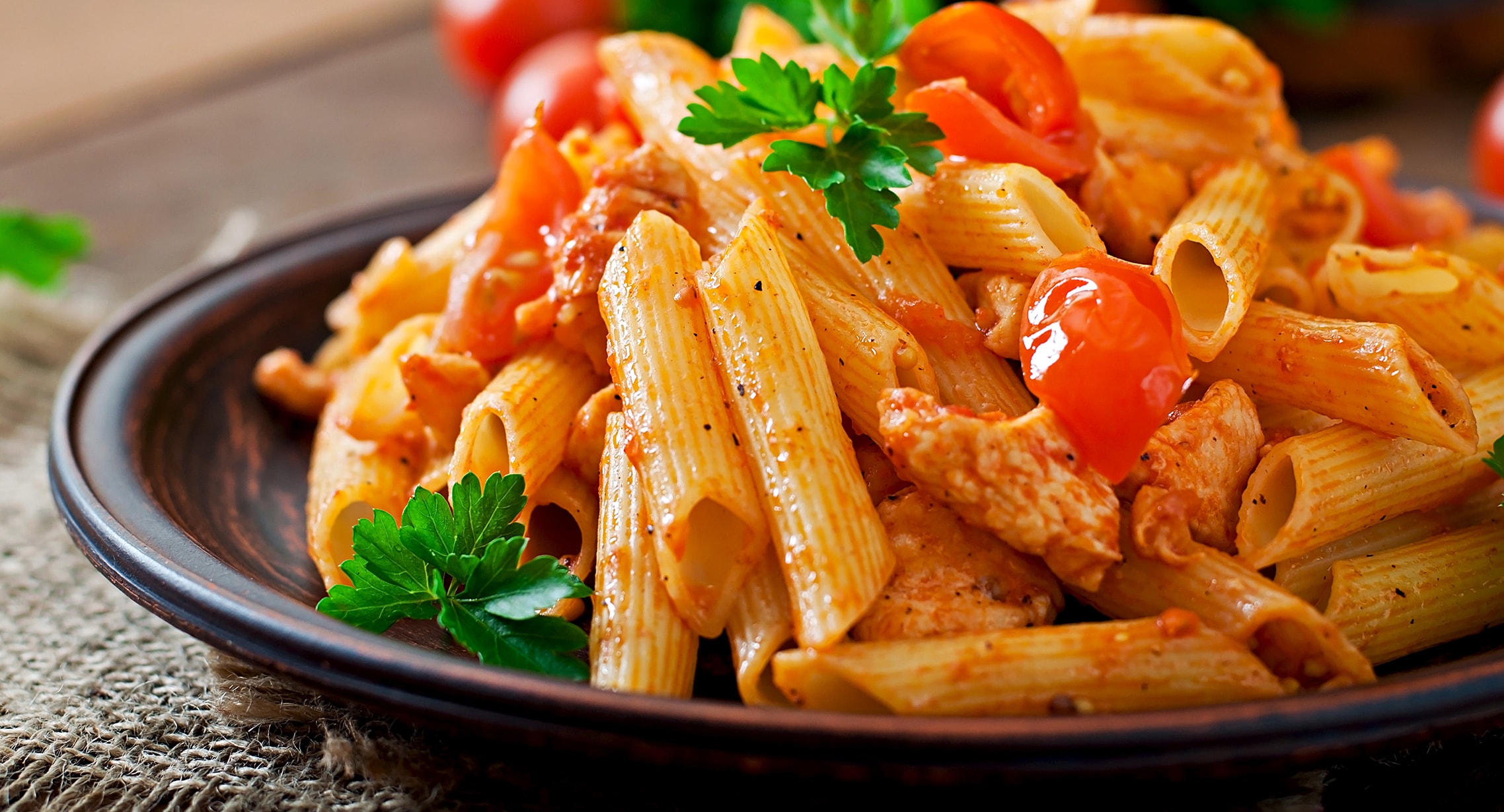 close-up of pasta